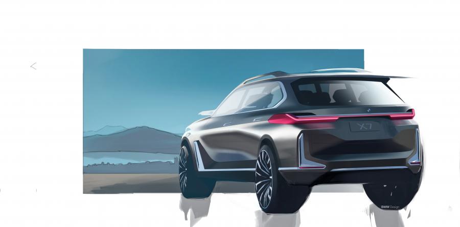 Эскиз BMW Concept X7 iPerformance 2017 года  (фото 30 из 40)